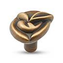 RK International [CK-204-AE] Solid Brass Cabinet Knob - Pretty Wrap - Antique English Finish - 1 1/4" L