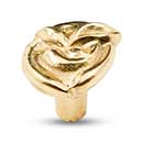 RK International [CK-204] Solid Brass Cabinet Knob - Pretty Wrap - Polished Brass Finish - 1 1/4" L