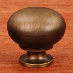 RK International [CK-1117-AE] Solid Brass Cabinet Knob - Fat Mushroom - Antique English Finish - 1 1/4&quot; Dia.