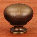 RK International [CK-1117-AE] Solid Brass Cabinet Knob - Fat Mushroom - Antique English Finish - 1 1/4" Dia.