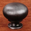 RK International [CK-1117-DN] Solid Brass Cabinet Knob - Fat Mushroom - Distressed Nickel Finish - 1 1/4&quot; Dia.