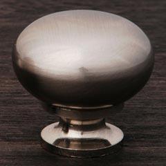 RK International [CK-1117-P] Solid Brass Cabinet Knob - Fat Mushroom - Satin Nickel Finish - 1 1/4&quot; Dia.