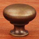 RK International [CK-1118-AE] Solid Brass Cabinet Knob - Thin Mushroom - Antique English Finish - 1 1/4&quot; Dia.