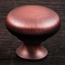 RK International [CK-1118-DC] Solid Brass Cabinet Knob - Thin Mushroom - Distressed Copper Finish - 1 1/4&quot; Dia.