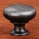 RK International [CK-1118-DN] Solid Brass Cabinet Knob - Thin Mushroom - Distressed Nickel Finish - 1 1/4&quot; Dia.