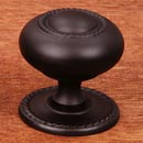 RK International [CK-1212-RB] Solid Brass Cabinet Knob - Large Rope w/ Detachable Back Plate - Oil Rubbed Bronze Finish - 1 1/2" Dia.