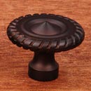 RK International [CK-1215-RB] Solid Brass Cabinet Knob - Rope Edge - Oil Rubbed Bronze Finish - 1 1/4" Dia.