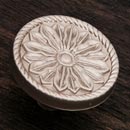 RK International [CK-182-P] Solid Brass Cabinet Knob - Flower - Satin Nickel Finish - 1 1/4&quot; Dia.