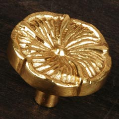 RK International [CK-183] Solid Brass Cabinet Knob - Daisy - Polished Brass Finish - 1 1/4&quot; Dia.