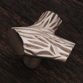 RK International [CK-201-P] Solid Brass Cabinet Knob - Branch - Pewter Finish - 1 1/2" L
