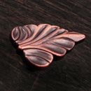 RK International [CK-202-DC] Solid Brass Cabinet Knob - Leaf - Distressed Copper Finish - 1 3/4" L