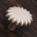 RK International [CK-205-P] Solid Brass Cabinet Knob - Lines at End - Satin NickelFinish - 1 3/16&quot; Dia.