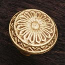 RK International [CK-206] Solid Brass Cabinet Knob - Flowery Ornate - Polished Brass Finish - 1 1/4" Dia.