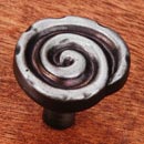 RK International [CK-207-DN] Solid Brass Cabinet Knob - Swirl - Distressed Nickel Finish - 1 5/16&quot; Dia.