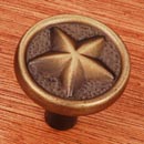 RK International [CK-209-AE] Solid Brass Cabinet Knob - Rugged Texas Star - Antique English Finish - 1 1/4&quot; Dia.