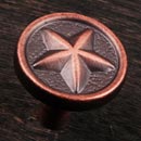 RK International [CK-209-DC] Solid Brass Cabinet Knob - Rugged Texas Star - Distressed Copper Finish - 1 1/4&quot; Dia.