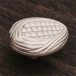 RK International [CK-211-P] Solid Brass Cabinet Knob - Ear of Corn - Pewter Finish - 1 1/2" L
