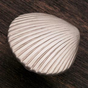 RK International [CK-216-P] Solid Brass Cabinet Knob - Clam Shell - Pewter Finish - 1 3/8" L