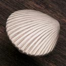 RK International [CK-216-P] Solid Brass Cabinet Knob - Clam Shell - Satin Nickel Finish - 1 3/8" Dia.