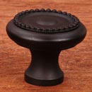 RK International [CK-2222-RB] Solid Brass Cabinet Knob - Beaded Edge w/ Tip - Oil Rubbed Bronze Finish - 1 1/4" Dia.
