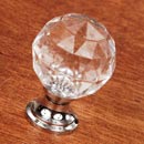 RK International [CK-2AC-C] Acrylic Cabinet Knob - Acrylic Hammered - Polished Chrome Stem - 1 1/4" Dia.