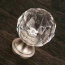 RK International [CK-2AC-P] Acrylic Cabinet Knob - Acrylic Hammered - Satin Nickel Stem - 1 1/4&quot; Dia.