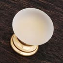 RK International [CK-2G] Glass Cabinet Knob - Smoked Glass Round - Polished Brass Stem - 1 1/8" Dia.