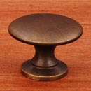 RK International [CK-3214-AE] Solid Brass Cabinet Knob - Flat Face - Antique English Finish - 1 1/4" Dia.