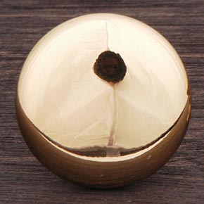RK International [CK-3214-B] Solid Brass Cabinet Knob - Flat Face - Polished Brass Finish - 1 1/4" Dia.