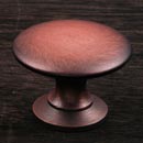 RK International [CK-3214-DC] Solid Brass Cabinet Knob - Flat Face - Distressed Copper Finish - 1 1/4&quot; Dia.
