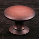 RK International [CK-3214-DC] Solid Brass Cabinet Knob - Flat Face - Distressed Copper Finish - 1 1/4" Dia.