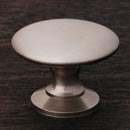 RK International [CK-3214-P] Solid Brass Cabinet Knob - Flat Face - Satin Nickel Finish - 1 1/4&quot; Dia.