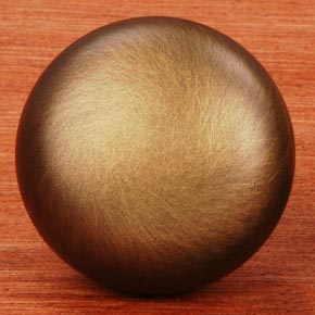 RK International [CK-3216-AE] Solid Brass Cabinet Knob - Large Hollow Round w/ Detachable Back Plate - Antique English Finish - 1 1/2" Dia.