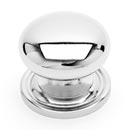 RK International [CK-3216-ATPN] Solid Brass Cabinet Knob - Large Solid Round w/ Back Plate - Polished Nickel Finish - 1 1/2" Dia.