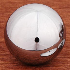 RK International [CK-3216-C] Solid Brass Cabinet Knob - Large Hollow Round w/ Detachable Back Plate - Chrome Finish - 1 1/2" Dia.