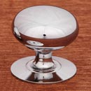 RK International [CK-3216-C] Hollow Brass Cabinet Knob - Large Hollow Round w/ Detachable Back Plate - Polished Chrome Finish - 1 1/2" Dia.