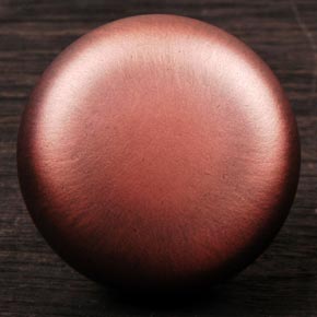 RK International [CK-3216-DC] Solid Brass Cabinet Knob - Large Hollow Round w/ Detachable Back Plate - Distressed Copper Finish - 1 1/2" Dia.
