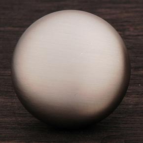 RK International [CK-3216-P] Solid Brass Cabinet Knob - Large Hollow Round w/ Detachable Back Plate - Pewter Finish - 1 1/2" Dia.