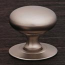 RK International [CK-3216-P] Hollow Brass Cabinet Knob - Large Hollow Round w/ Detachable Back Plate - Satin Nickel Finish - 1 1/2" Dia.