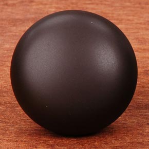 RK International [CK-3216-RB] Solid Brass Cabinet Knob - Large Hollow Round w/ Detachable Back Plate - Oil Rubbed Bronze Finish - 1 1/2" Dia.