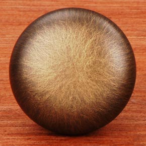 RK International [CK-3217-AE] Solid Brass Cabinet Knob - Small Hollow Round w/ Detachable Back Plate - Antique English Finish - 1 1/4" Dia.