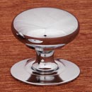 RK International [CK-3217-C] Hollow Brass Cabinet Knob - Small Hollow Round w/ Detachable Back Plate - Polished Chrome Finish - 1 1/4" Dia.