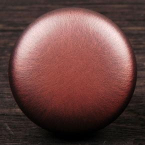 RK International [CK-3217-DC] Solid Brass Cabinet Knob - Small Hollow Round w/ Detachable Back Plate - Distressed Copper Finish - 1 1/4" Dia.