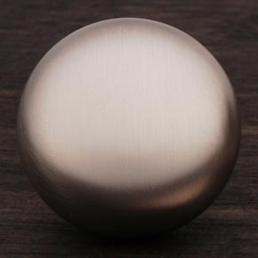 RK International [CK-3217-P] Solid Brass Cabinet Knob - Small Hollow Round w/ Detachable Back Plate - Pewter Finish - 1 1/4" Dia.