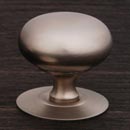 RK International [CK-3217-P] Hollow Brass Cabinet Knob - Small Hollow Round w/ Detachable Back Plate - Satin Nickel Finish - 1 1/4&quot; Dia.