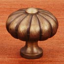 RK International [CK-3249-AE] Solid Brass Cabinet Knob - Small Melon - Antique English Finish - 1 1/4&quot; Dia.