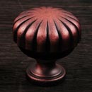 RK International [CK-3250-DC] Solid Brass Cabinet Knob - Smooth Melon - Distressed Copper Finish - 1 1/4&quot; Dia.