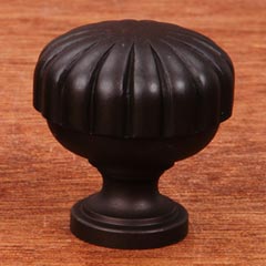 RK International [CK-3250-RB] Solid Brass Cabinet Knob - Smooth Melon - Oil Rubbed Bronze Finish - 1 1/4&quot; Dia.