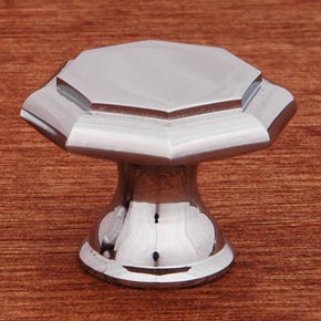 RK International [CK-3252-C] Solid Brass Cabinet Knob - Octagonal - Chrome Finish - 1 1/4" Dia.