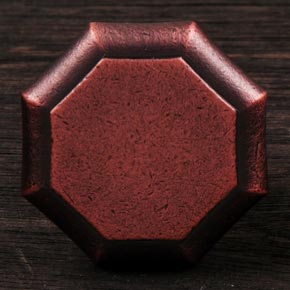 RK International [CK-3252-DC] Solid Brass Cabinet Knob - Octagonal - Distressed Copper Finish - 1 1/4" Dia.